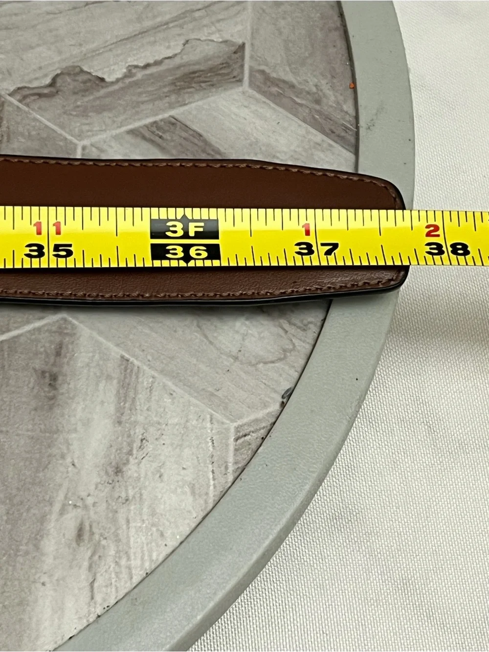Original Penguin Men’s Black Leather Dress Belt Size 30 Gunmetal Buckle